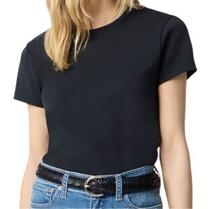 J. Crew Vintage Cotton Black Tee Classic Short Sleeve T-Shirt Women's size M